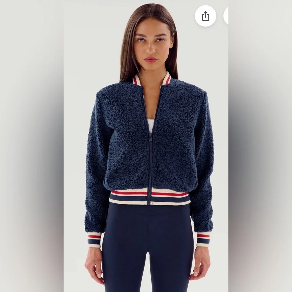 SPLITS59 - Willa Sherpa Jacket - Indigo - Picture 3 of 6